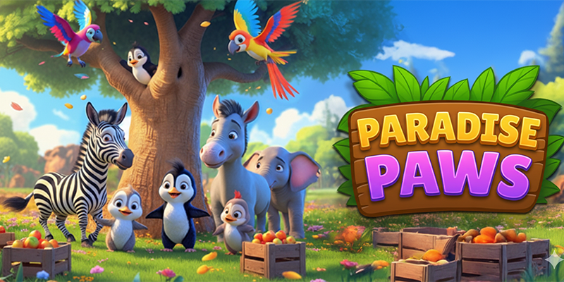 Paradise Paws: Merge Animals